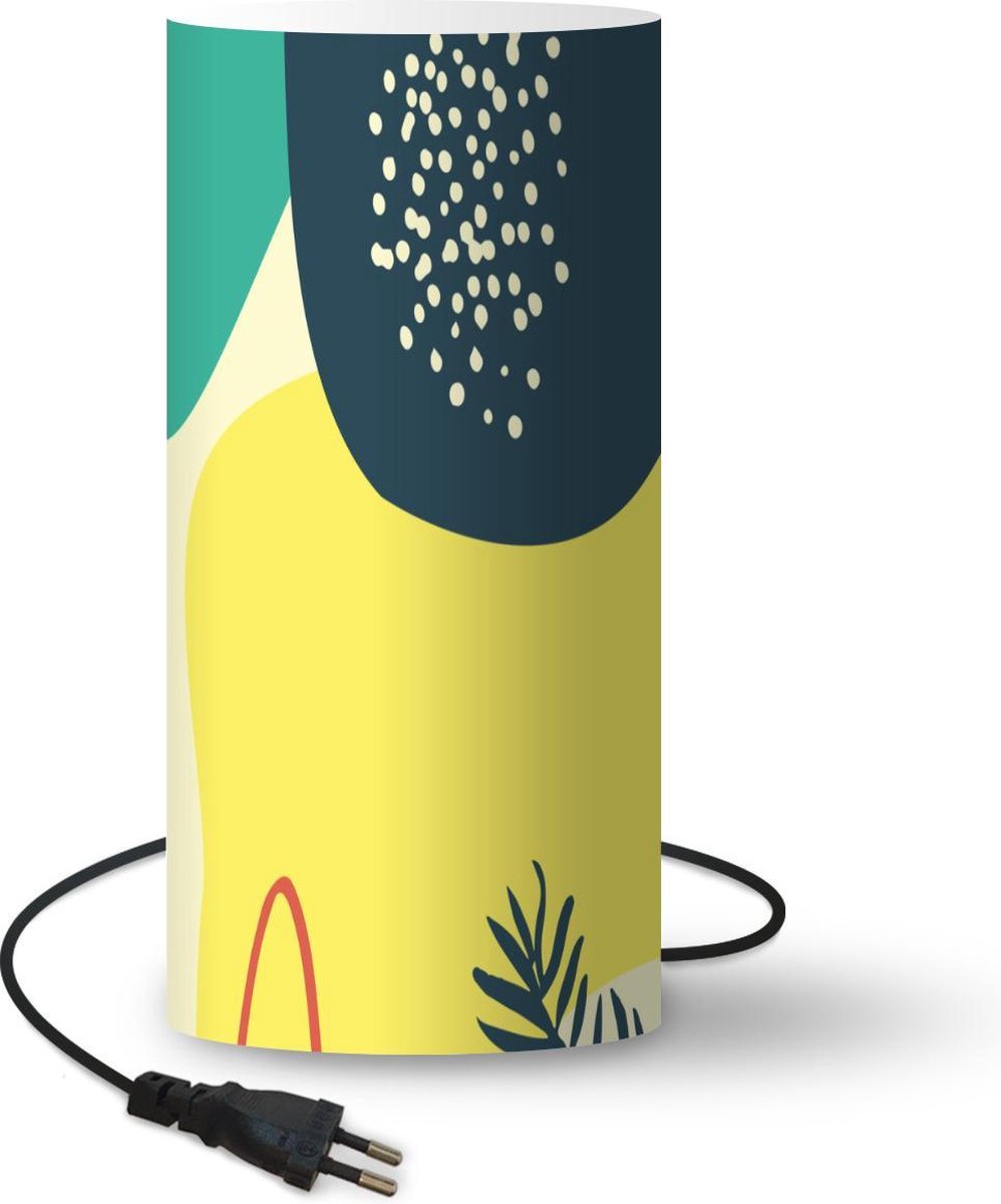 Lamp - Nachtlampje - Tafellamp slaapkamer - Zomer - Vormen - Abstract - 33 cm hoog - Ø15.9 cm - Inclusief LED lamp