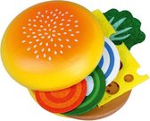 Speelgoedeten houten hamburger