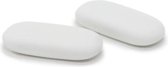gum ovaal 2,5 x 6 cm rubber wit 2 stuks