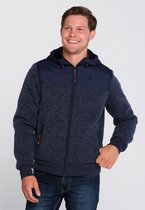 J&JOY - Sweater Mannen Ontario Forest Navy Knitted & Bonded