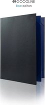 Goodline® - Luxe Metallic Blauwe Menumap - 4x A4 - Blue Edition