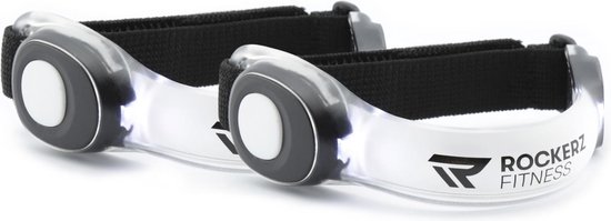 Rockerz Fitness® - Hardloop verlichting - Hardloop lampjes inclusief batterijen - LED verlichting voor om je armen - Water resistant - Set van 2 - Kleur: Wit