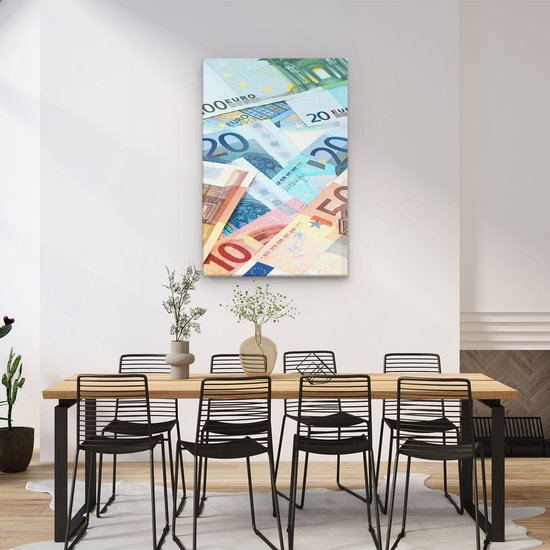 Artaza Peinture sur toile Billets d'argent en Euro - Billets - 60x90 - Photo sur toile - Impression sur toile
