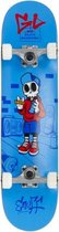 skateboard Skully 75 x 18,4 cm blauw