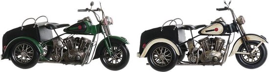 Decoratieve figuren DKD Home Decor Motorfiets Vintage (2 pcs) (16 x 37 x 19 cm)