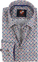 Suitable - Overhemd HBD Circle Print Multicolour - 43 - Heren - Slim-fit