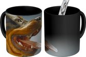 Magische Mok - Foto op Warmte Mokken - Koffiemok - Rottweiler met de tong uit de mond - Magic Mok - Beker - 350 ML - Theemok