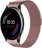 Milanees Smartwatch bandje - Geschikt voor  OnePlus Watch Milanese band - roze - Strap-it Horlogeband / Polsband / Armband