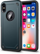 Mobiq Extra Beschermend Armor Hoesje iPhone XS Max - Schokbestendig beschermhoesje iPhone XS Max 6.5 - Stootvast met TPU en Polycarbonaat - Backcover case met hard back voor Apple