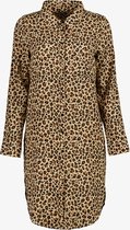 TwoDay Bellinga blousejurk met luipaardprint - Bruin - Maat XXL