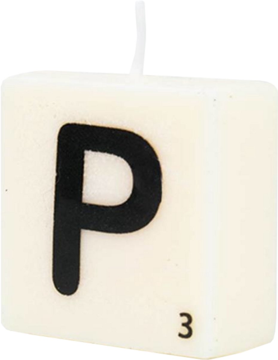 Paper dreams Letter Kaarsje - P Meerdere kleuren