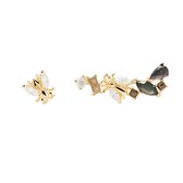 P D Paola Dames OorbellenOorknoppen Gouden plating;Kristal;Zilver - Goudkleurig