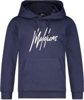 Malelions Junior Signature Hoodie - Navy/White