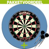 Winmau Pro SFB + Rubberen Surround (Aqua) + 1 Set Brass Darts