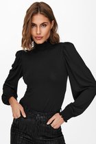 Only T-shirt Onlelva L/s Smock Top Jrs 15228249 Black Dames Maat - M