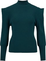 Vila Trui Visygga New L/s Knit Top 14072665 Deep Teal Dames Maat - M