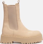 Ann Rocks Hoge Chelsea boots beige - Maat 36