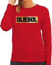 Oliebol foute jaarwisseling trui - rood - dames - jaarwisseling sweaters / Oud en Nieuw outfit S