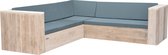 Wood4you - Lounge set 2 échafaudages bois 240x200 cm - coussins inclus - L