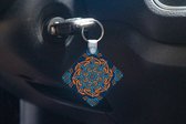 Sleutelhanger - Uitdeelcadeautjes - Mandala - Oranje - Blauw - Patronen - Plastic