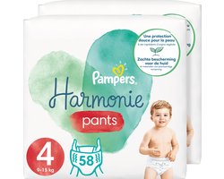 Pampers Harmonie / Pure Nappy Pants Maat 4 (9-15kg) 116 Luierbroekjes