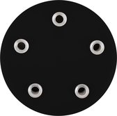 Filotto Holè plafondkap 5 snoeren - Ø10 cm - metaal - zwart - rond