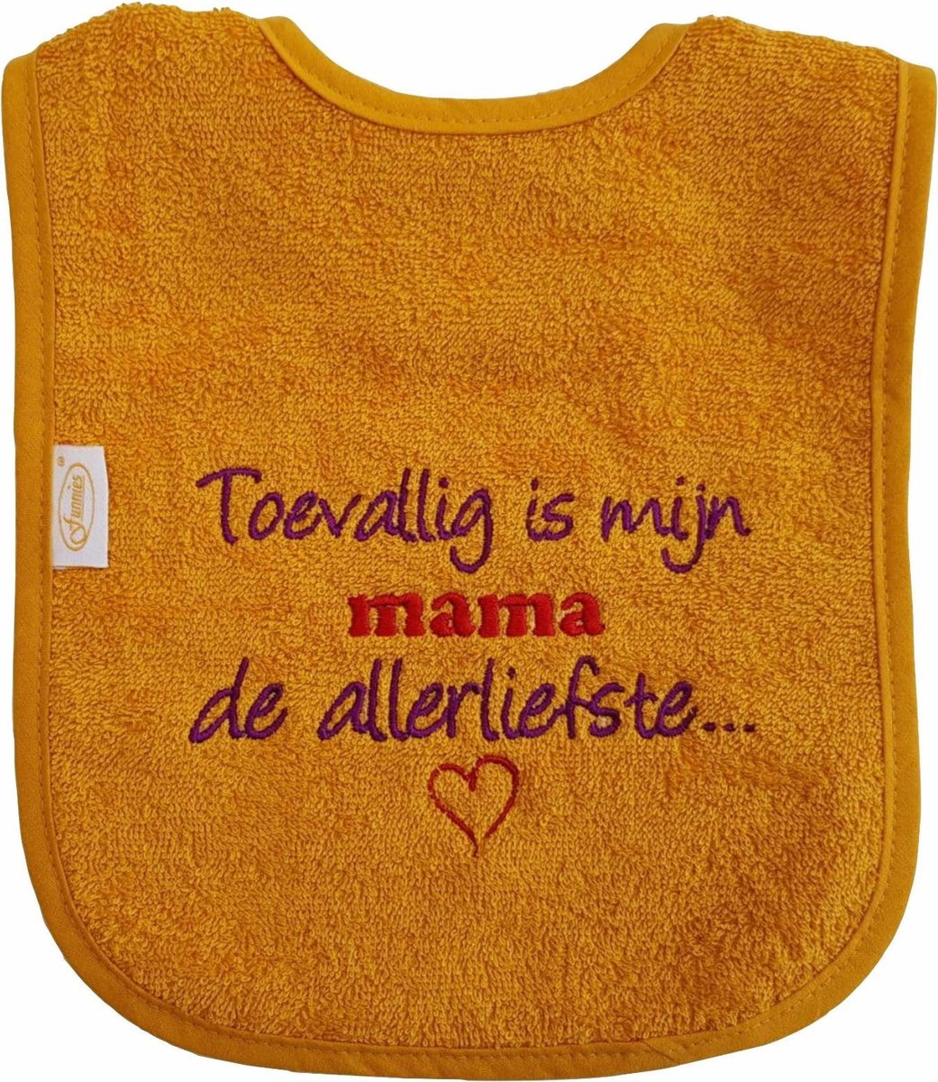 Goedkoopste Oker slab met Toevallig is mijn mama de allerliefste - lief, kraamcadeautje, cadeau, babyshower, moeder, moederdag