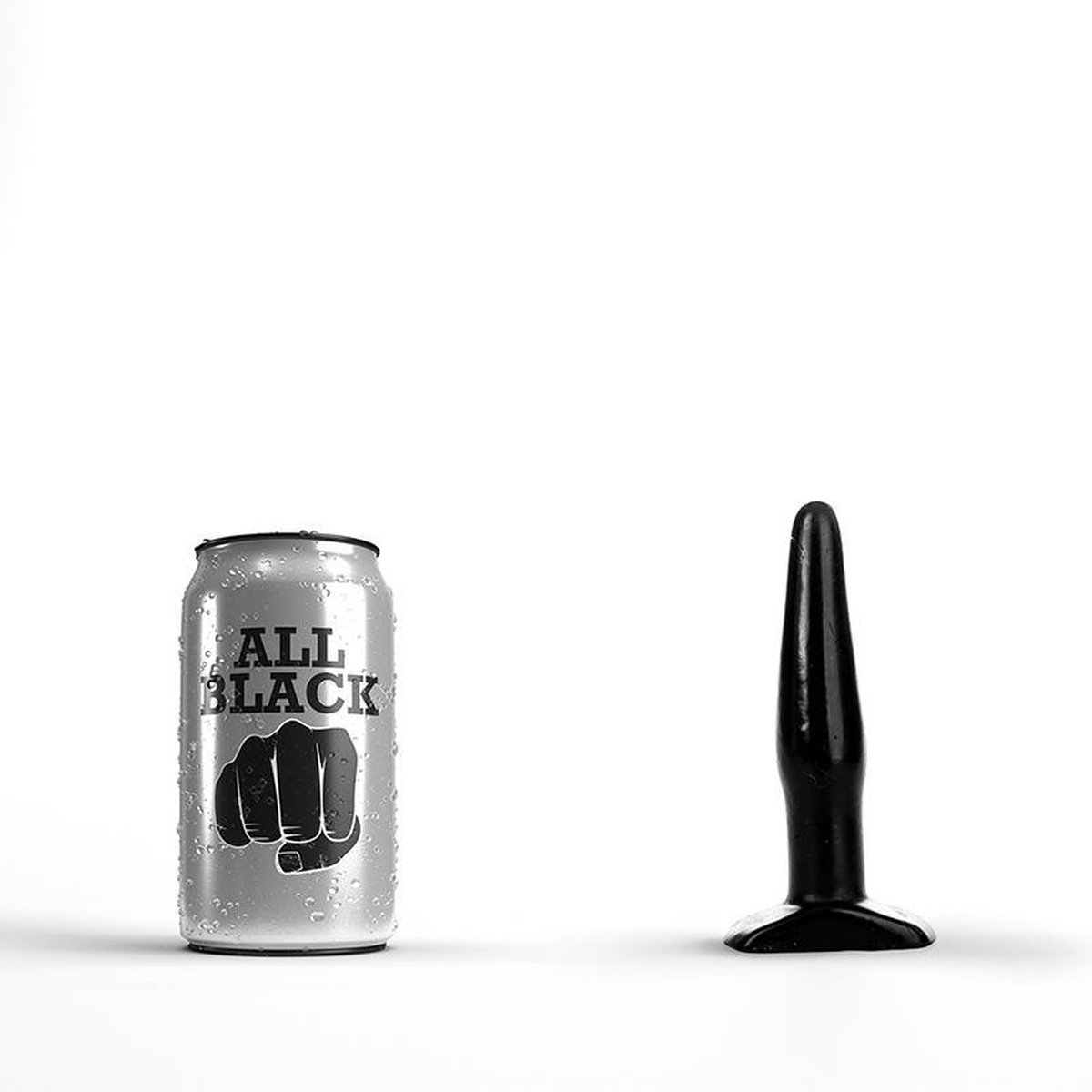 Goedkoopste All Black Buttplug 12 cm - zwart