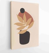 Abstracte kunst natuur achtergrond vector. Modern shape line art behang 3 - Moderne schilderijen – Verticaal – 1933708514 - 40-30 Vertical