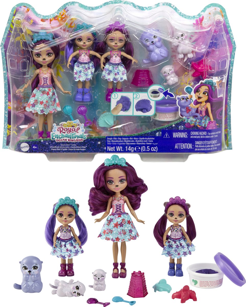 Coffret Poupées la famille de Ottavia Loutre Enchantimals MATTEL : le  coffret à Prix Carrefour