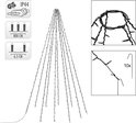 Lichtjesboom, 800cm hoog, 360 LED's, 10 strengen van 36 lampjes, inclusief grondpennen.