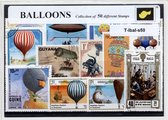 Luchtballonnen – Luxe postzegel pakket (A6 formaat) : collectie van 50 verschillende postzegels van luchtballonnen – kan als ansichtkaart in een A6 envelop - authentiek cadeau - ka