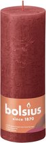 4 stuks Bolsius rood rustiek stompkaarsen 190/68 (85 uur) Eco Shine Delicate Red