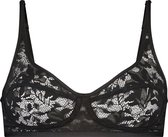 Hunkemöller Lingerie Dames Niet-voorgevormde bralette Elle HKM x NA-KD  - Zwart - maat XL