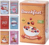 Voorraadblik retro 13x10x20cm assorti (1 stuk) assorti
