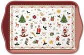 Ambiente - Dienblad - Ornaments Red - 13 x 21 cm - Kerst - Winter