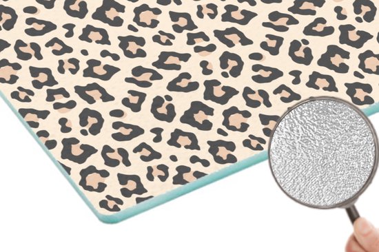 Planche à découper en Verres - 39 x 28 - imprimé panthère - Wit - rose - Planches à découper en Glas