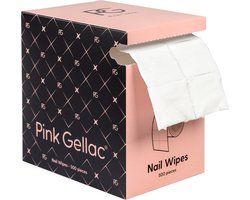 foto van Pink Gellac Nail Wipes voor Gellak Remover - Nageldoekjes Pluisvrij - Zacht voor nagels - 500 stuks
