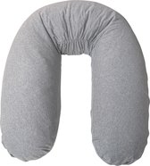 Form Fix XL Voedingskussenhoes - Body Pillow Kussensloop - Zwangerschapskussen hoes - Zijslaapkussen hoes - 100% Jersey Hoes - Grijs