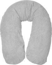 Form Fix XL Voedingskussenhoes - Body Pillow Kussensloop - Zwangerschapskussen hoes - Zijslaapkussen hoes - Badstof/Katoen Hoes - Zilvergrijs
