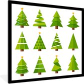 Illustration de Noël avec des sapins de Noël 40x40 cm