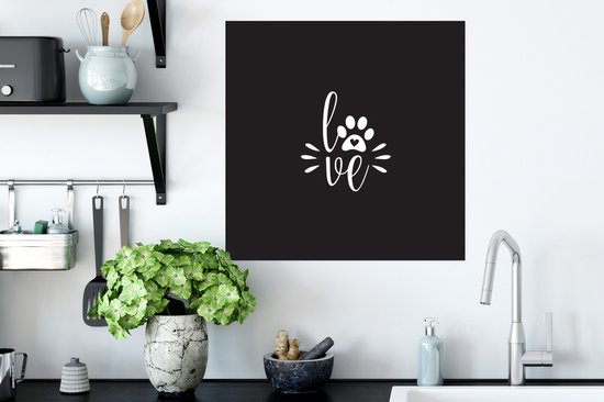 Poster 50x50 cm - Quotes - Love - Honden - Spreuken - Posters - Kamer decoratie - Wanddecoratie woonkamer - Muurdecoratie slaapkamer