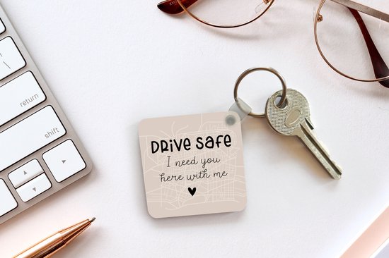 Porte-clés - Love - Car - Drive safe - Plastique - Cadeau Saint Valentin