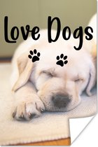Poster Quotes - Love Dogs - Spreuken - Hond - 20x30 cm