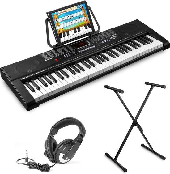 Clavier - Piano à clavier MAX KB2 avec 61 touches, lecteur / enregistreur  MP3 USB,... | bol