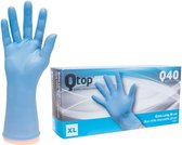Nitril onderzoeks handschoen blauw, 30cm maat XL, ongepoederd lang manchet, doos 10 x 100st
