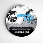 IDecorate - Schilderij - Heracles Erve Asito Stadion Voetbal - Zwart, Wit, Blauw En Grijs - 40 X 40 Cm
