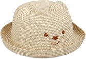 Relaxdays Strohoed kind beer gr. 52 - zonnehoedje - kinderhoed - zomerhoedje - stro hoed - Naturel