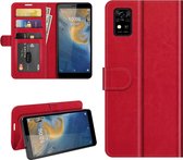 Oppo A16 / A16s / A54s Hoesje - MobyDefend Wallet Book Case (Sluiting Achterkant) - Rood - GSM Hoesje - Telefoonhoesje Geschikt Voor: Oppo A16 / Oppo A16s / Oppo A54s