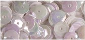 Paillettes - Lavables - forme bonnet - blanc irisé - 6 mm - 4000 pièces - Rayher